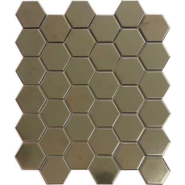 Cephe Seramiği CYBELE 32,50X28,20 MIDI HEXAGON PORCELAIN MOSAIC-GOLD(20 adet/kutu)